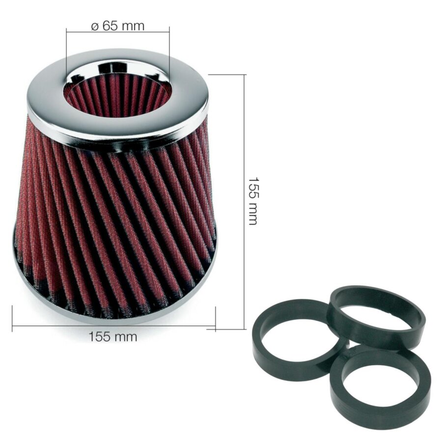 Filtre À Air Universel Sracing Biconique Diamètre 77 Mm
