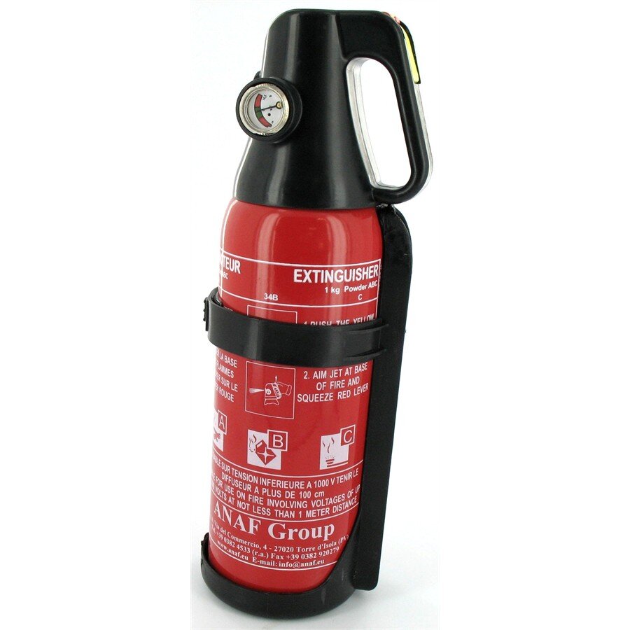 Noname Extincteur 1 kg Manomètre + Coiffe, extincteur voiture 2026