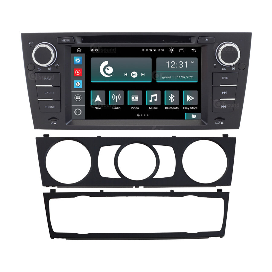 Autoradio 1 DIN Avec CarPlay/Android Auto Sans Fil - Écran Tactile 6,9" Bluetooth, FM/AM, USB Type-C - Pour Voiture