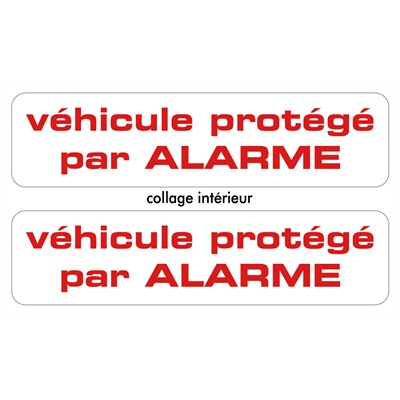 Plaquette De Stickers Alarme - Autocollant Alarme