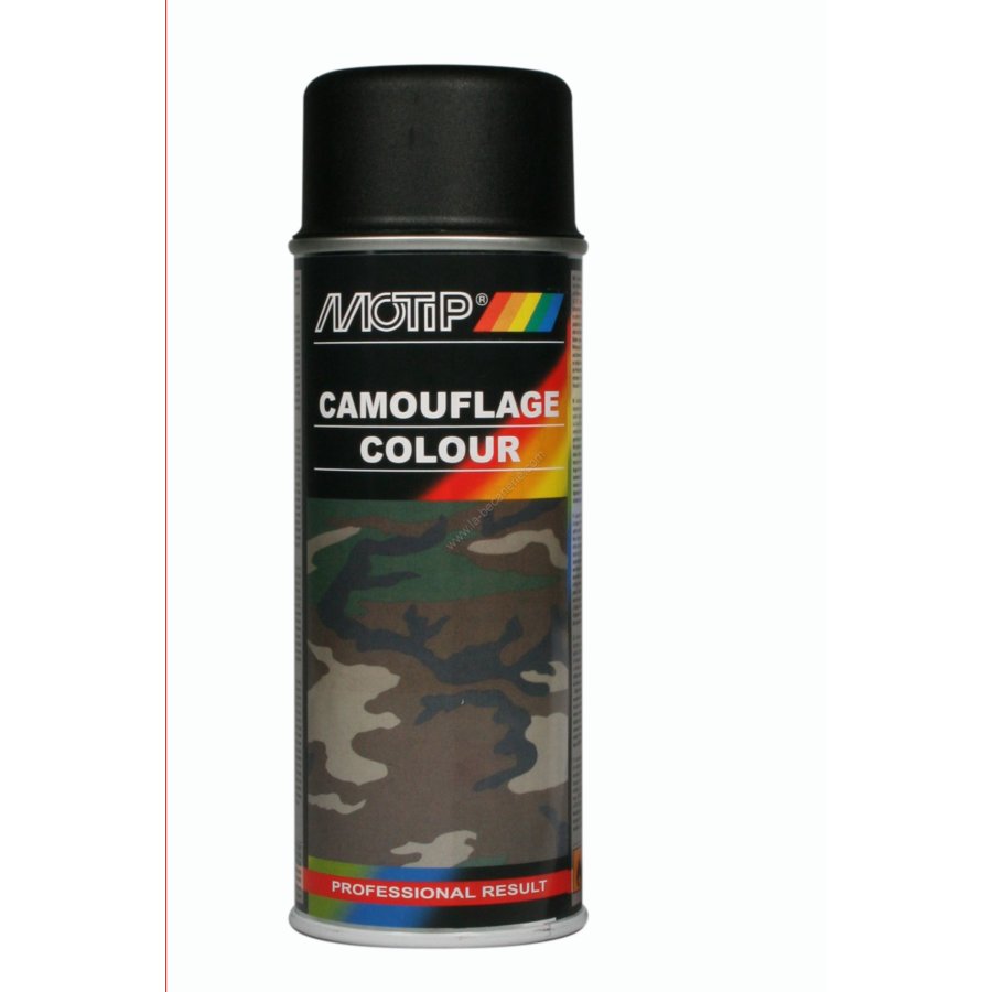 Bombe De Peinture Noir Camouflage Motip M04206 400 Ml