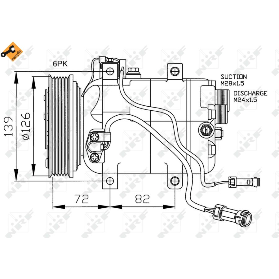 Compresseur de climatisation NRF 32027 EASY FIT - Norauto