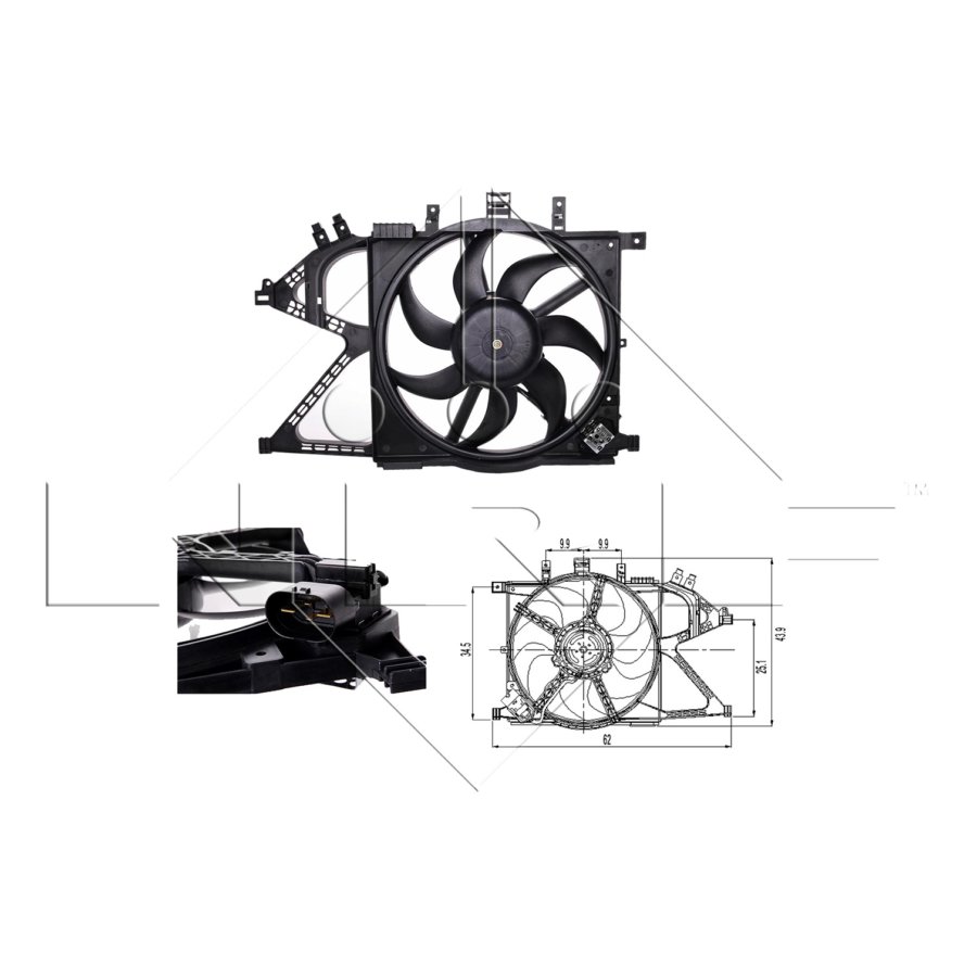 Ventilateur De Refroidissement Moteur Nrf 47011
