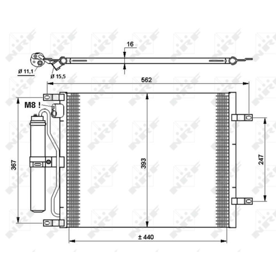 Condenseur Avec Déshydrateur Nrf 35783 Easy Fit