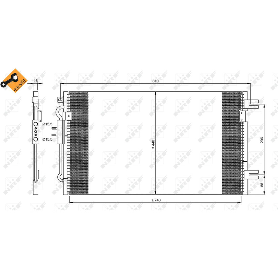 Condenseur Mercedes Classe A Condenseur Climatisation NRF 35759