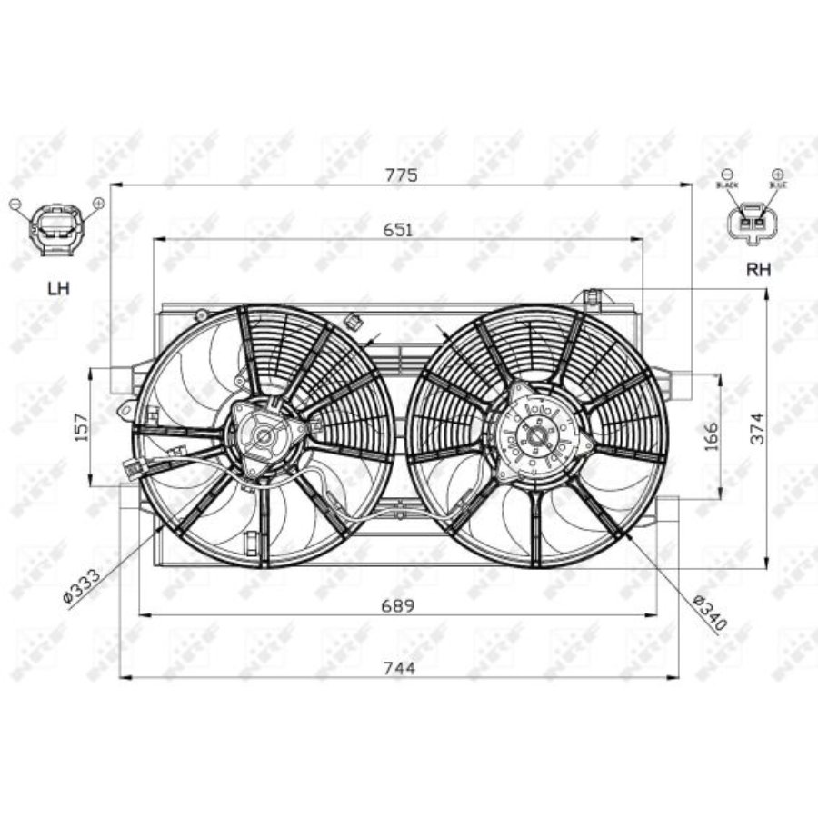 Ventilateur De Refroidissement Moteur Nrf 47570