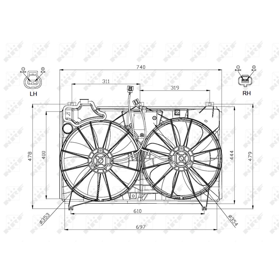 Ventilateur De Refroidissement Moteur Nrf 47577