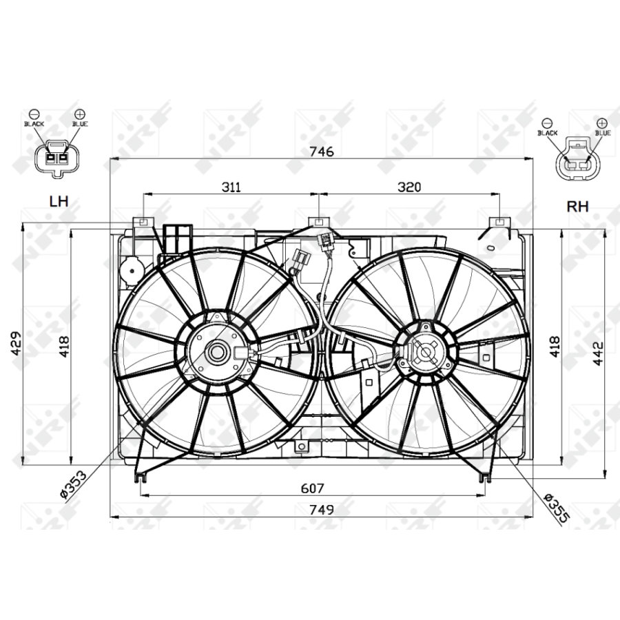 Ventilateur De Refroidissement Moteur Nrf 47580