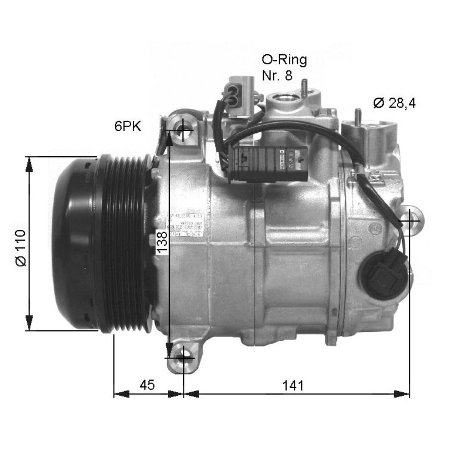 Compresseur Climatisation NRF 32677 - Compatible Jeep Wrangler, Cherokee, Dodge Nitro - Pièce Neuve Easy Fit