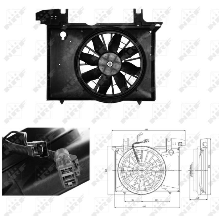 Ventilateur De Refroidissement Moteur NRF 470103 - Compatible Renault Clio V, Captur II - Avec Cadre