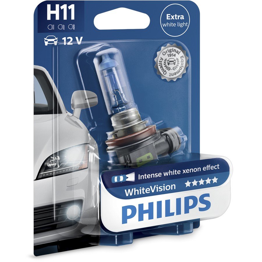 1 Ampoule Philips H11 Whitevision 55 W 12 V