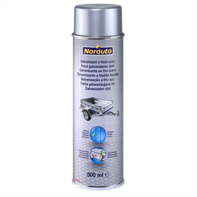 Bombe anticorrosion noir brillant galva NORAUTO 407505 500 ml Norauto.fr