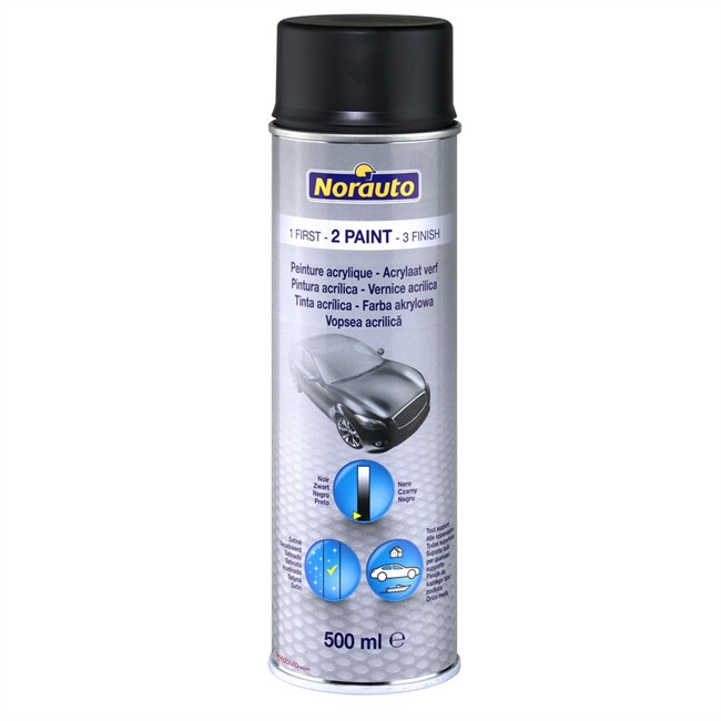 Bombe de peinture noir NORAUTO 500 ml Norauto.fr