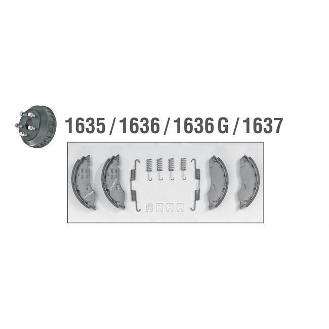 Kit De Remplacement 1213888 Pour Freins Al-ko 1636 Et 1637
