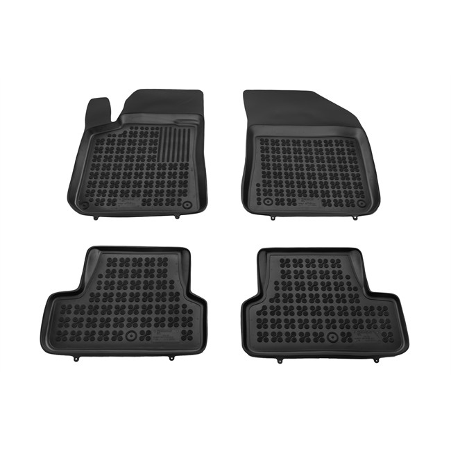 Jeu Complet De Tapis Sur Mesure Noirs En Caoutchouc Rezawplast