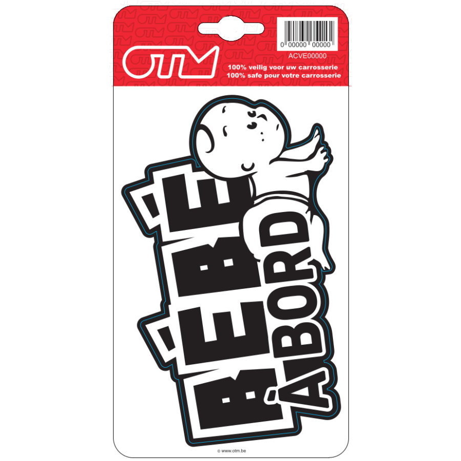 1 Sticker Autocollant Otm Triangle Bébé À Bord