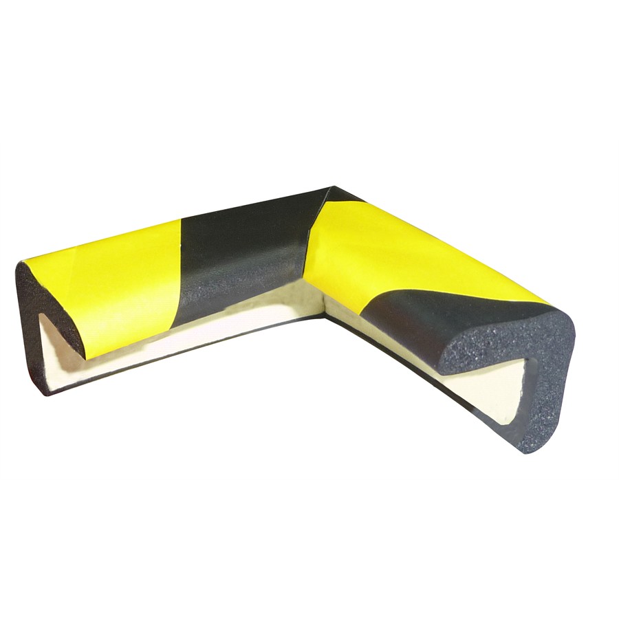 1 Mousse De Protection En Coin Noire Et Jaune Viso Pu30nj