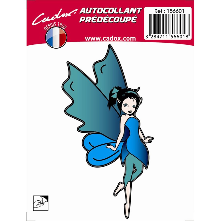 1 Sticker Autocollant Cadox Fée Bleue