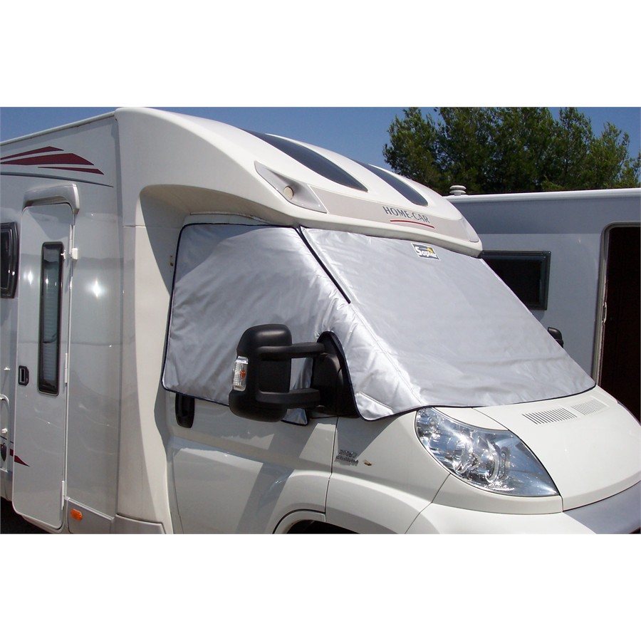 Protection isotherme pare brise et vitres latérales camping-car Modèle :  Custom à partir de 2012