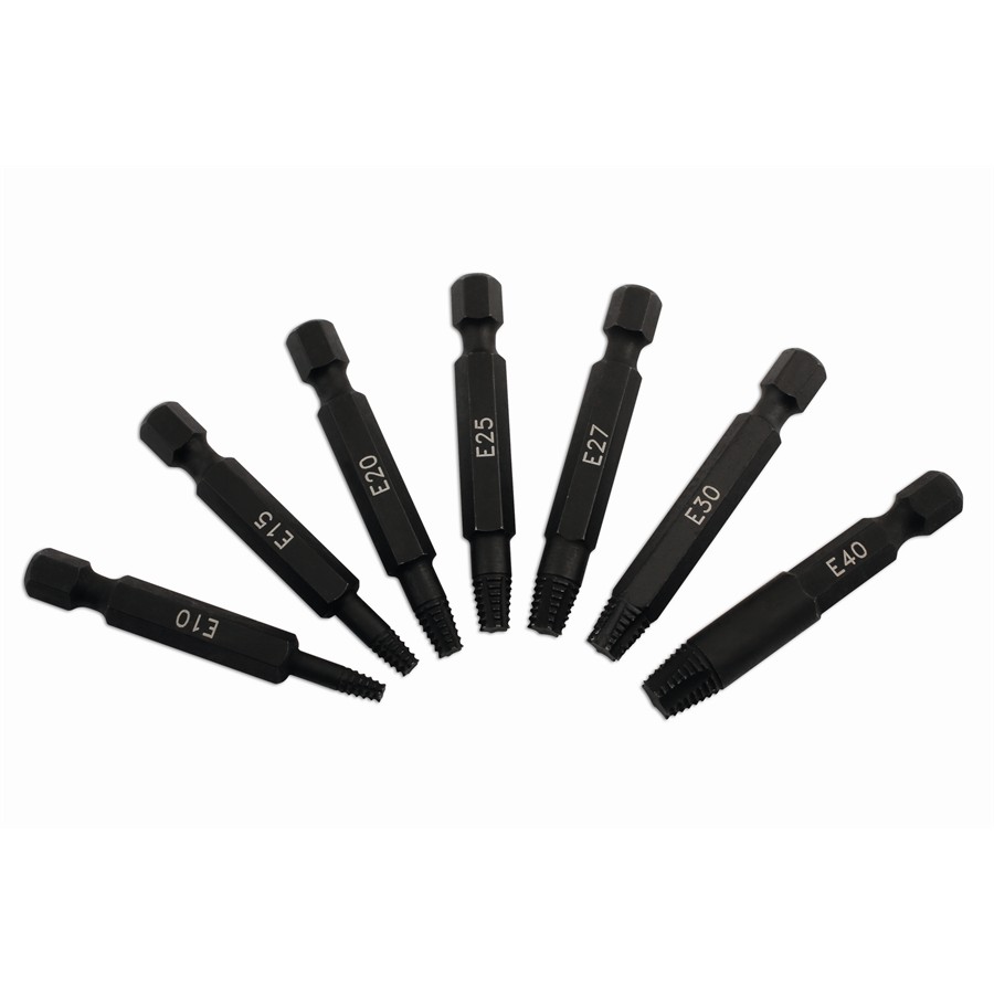 Jeu De 7 Extracteurs Torx T10-t40 Carré 1/4'' Avec Embouts Allen Laser 5964
