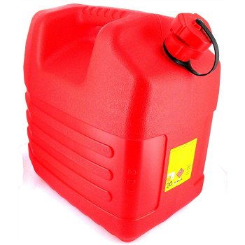 Jerrican carburant en poly&eacute;thyl&egrave;ne rouge EDA 20 L + bec verseur