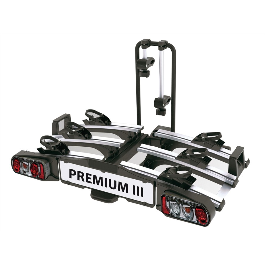 Porte-vélos d'attelage plate-forme Eufab Premium 3 11522 pour 3 vélos compatible