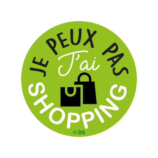 1 Sticker Autocollant Cadox je Peux Pas J'ai Shopping