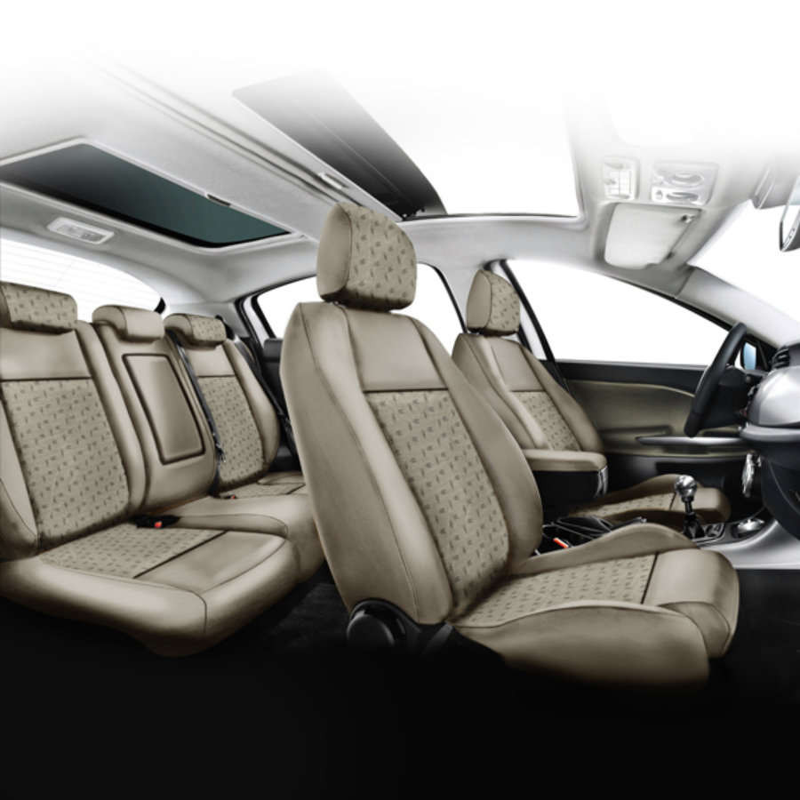Jeu Complet De Housses Sur Mesure Voiture Bancarel Tissu Avorio Av1