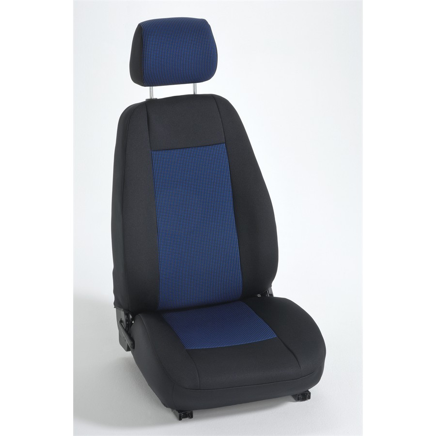 1 Housse Sur Mesure Siège Avant Spécial Utilitaire Bancarel Tissu Damier Da8