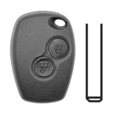 Noir-Rouge-Boitier clé de Voiture Compatible avec Renault Smart Key  4-Bouton (Keyless Go Uniquement) 