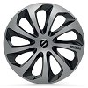 Jeu De 4 Enjoliveurs Sparco Treviso 16 Pouces - Argent - Pour Voiture - Améliore Le Look Facilement - Montage Simple