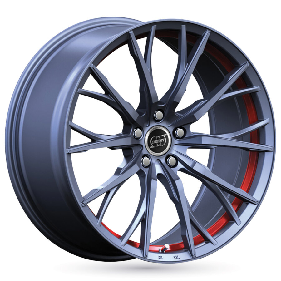 Jante Alu Infiny Spike Gris Satin - 19 Pouces - Gun Metal Mat Poli