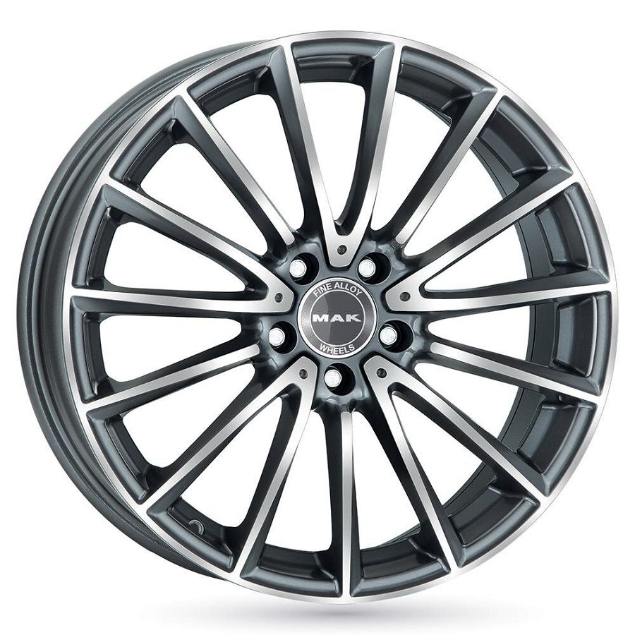 Jante Alu Mak Komet - 18 Pouces - Gunmetal Face Polie