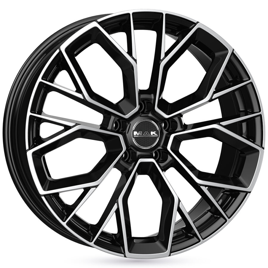 Jante Alu Mak Stilo 8.5x19 5x112 Et45 Noir Face Polie