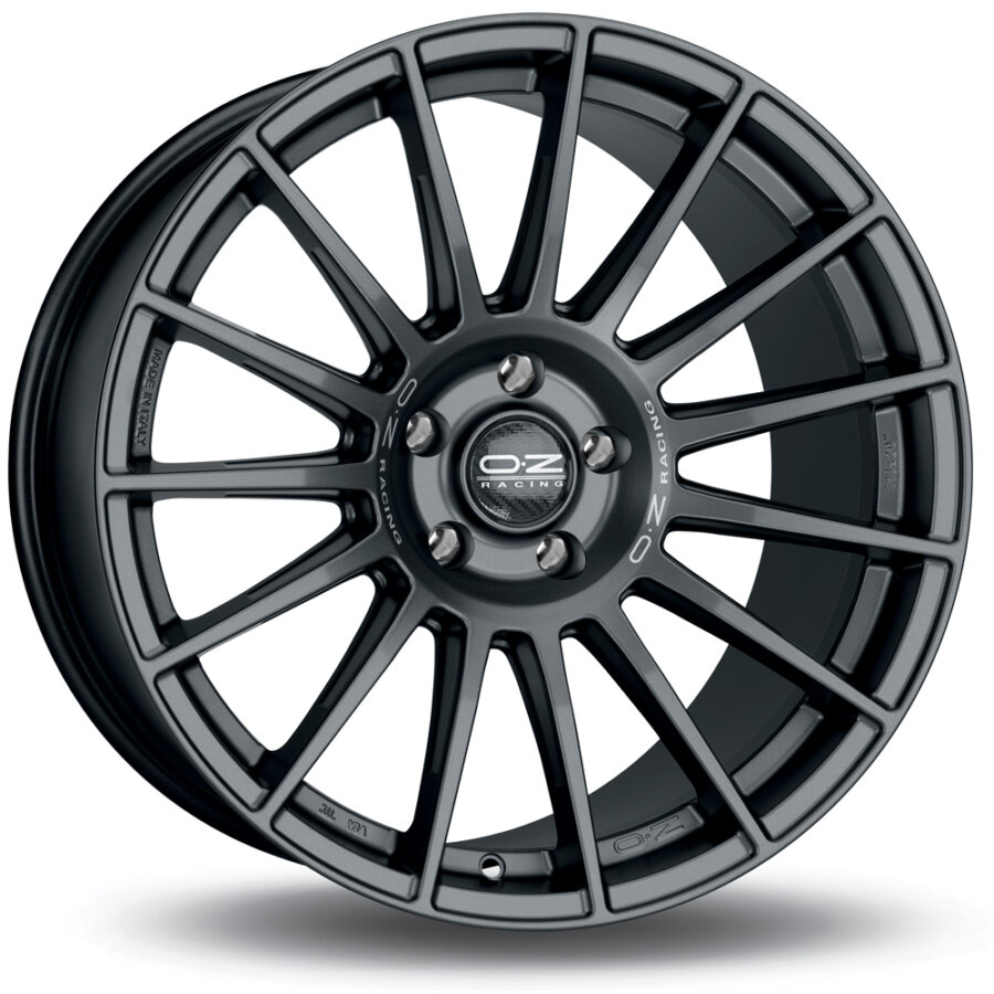 Jante Alu Oz Superturismo Dakar - 21 Pouces - Gris Mat Lettre Argent