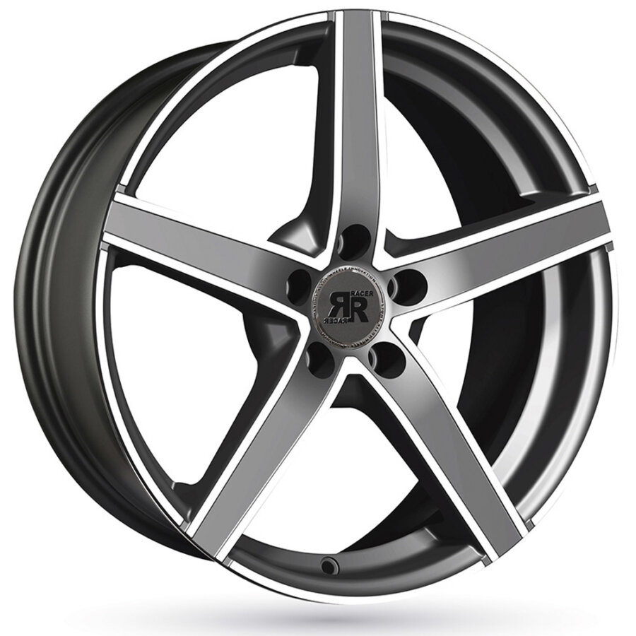 Jante Alu Racer Artic Evo Gris Face Polie - 17 Pouces - Gris Polie