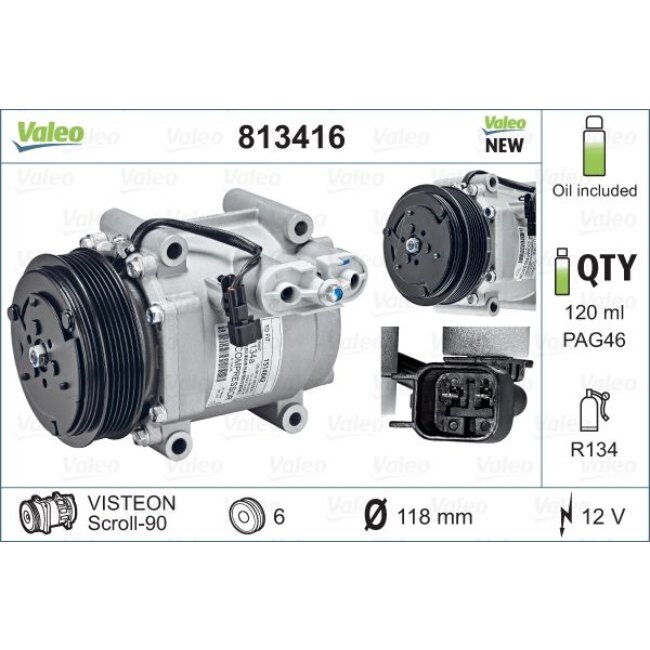 Compresseur De Climatisation Valeo 813416