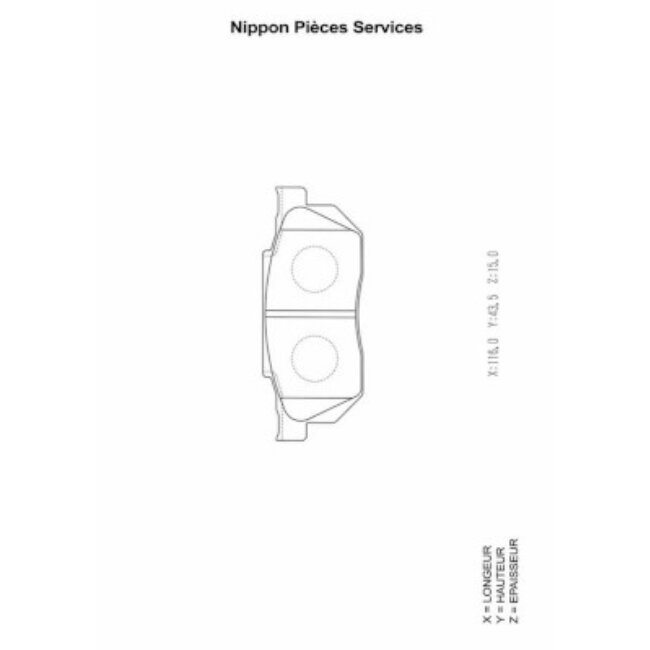 4 Plaquettes De Frein Nps H360a14