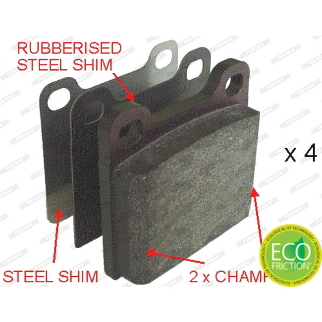 4 Plaquettes De Frein Ferodo Fdb704