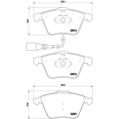 4 Plaquettes De Frein Brembo P85129