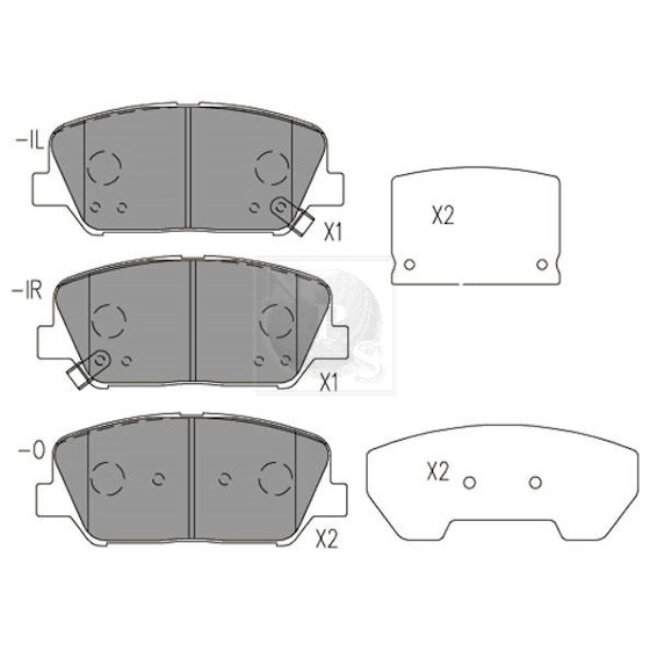 4 Plaquettes De Frein Nps H360i32