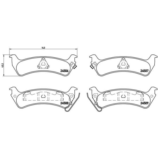 4 Plaquettes De Frein Brembo P37012