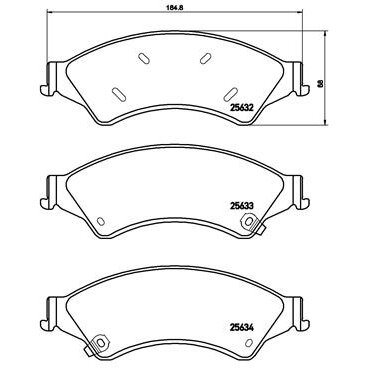4 Plaquettes De Frein Brembo P24153