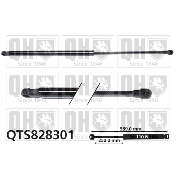 Vérin De Vitre Arrière Quinton Hazell Qts828301