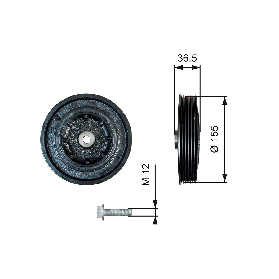 Poulie Damper Gates Tvd1128a