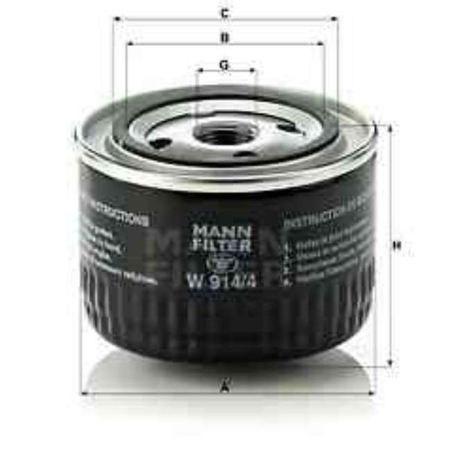 Filtre À Huile Mann-filter W914/4