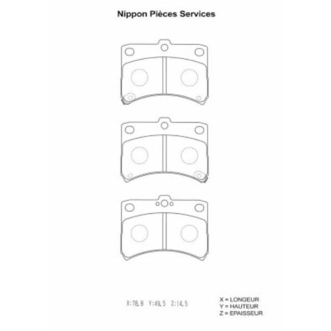 4 Plaquettes De Frein Nps D360u22