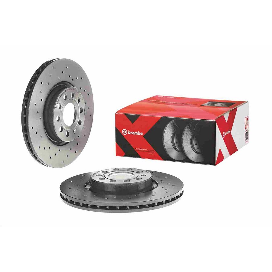 2 Disques De Frein Brembo Xtra Vernis Uv 09.9772.1x