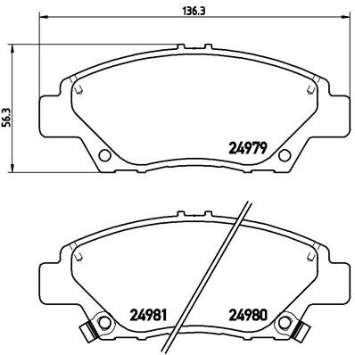 4 Plaquettes De Frein Brembo P28050