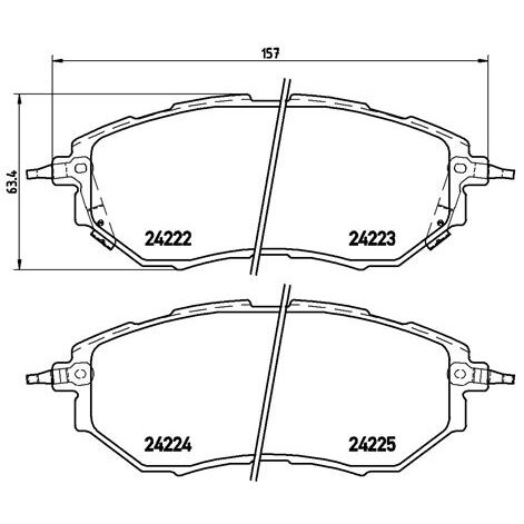 4 Plaquettes De Frein Brembo P78017